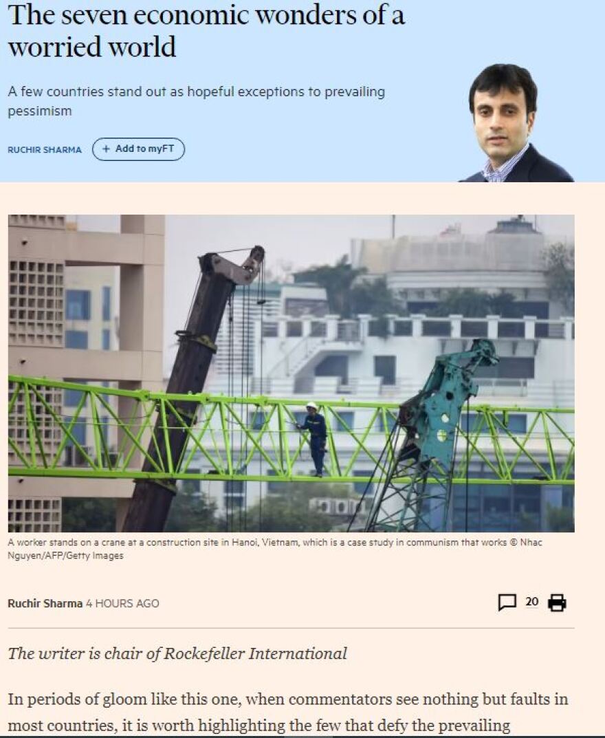 Financial Times: Η Ελλάδα ένα από τα εφτά οικονομικά θαύματα ενός ανήσυχου κόσμου