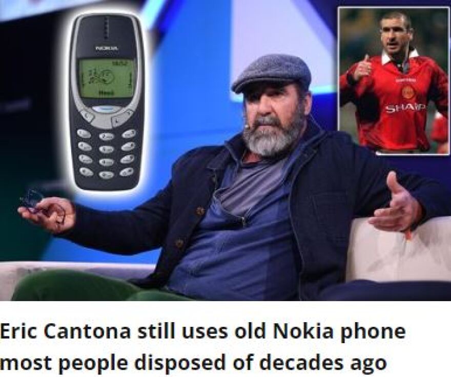 Ερίκ Καντονά: Χρησιμοποιεί ακόμη κινητό της εποχής που αποσύρθηκε 