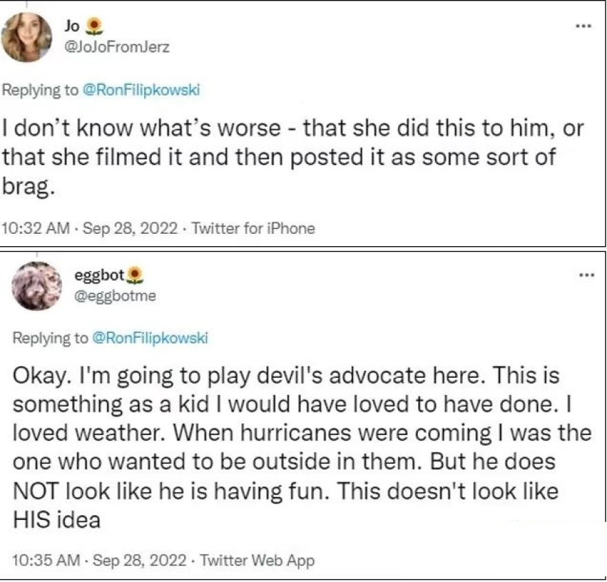 Κυκλώνας Ίαν: Η νύφη του Ντόναλντ Τραμπ, Λάρα έβγαλε στη βροχή τον γιο της για να του «χτίσει χαρακτήρα»