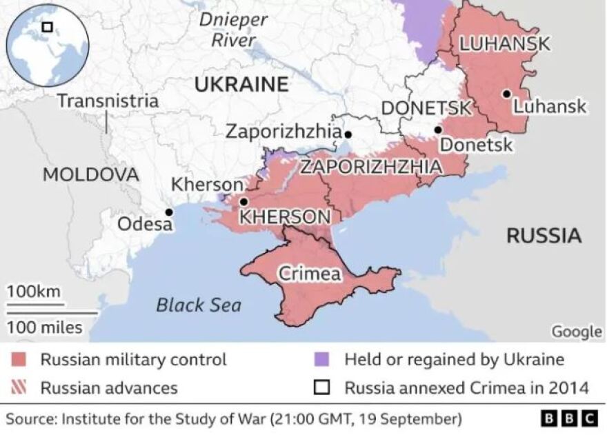 Πόλεμος στην Ουκρανία: Οι προσαρτήσεις των κατεχόμενων περιφερειών στη Ρωσία από το 2014