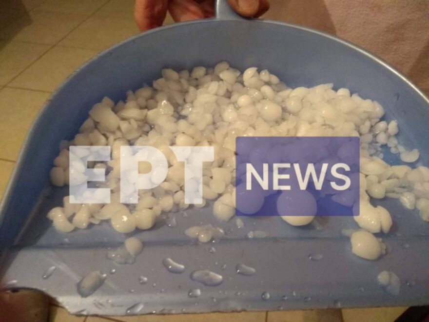 Πρέσπες: Σφοδρή καταιγίδα στην περιοχή - Μέγεθος καρυδιού είχε το χαλάζι