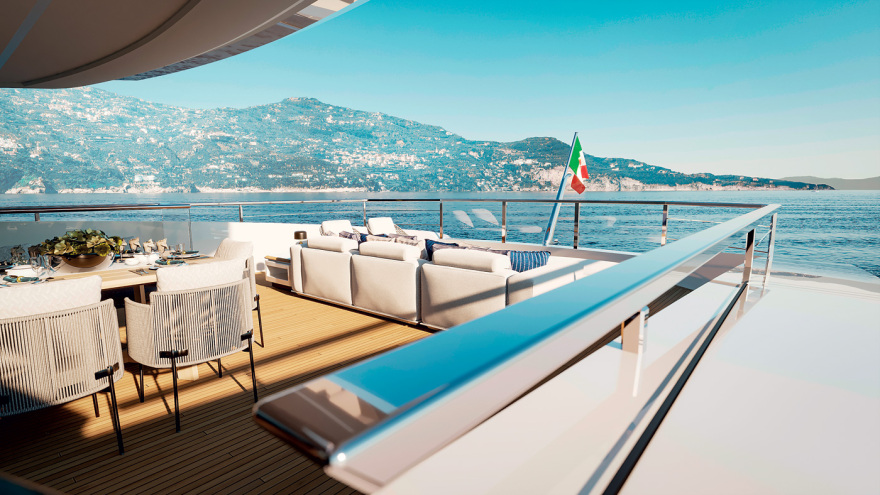 Baglietto 133 DOM: Το πλωτό παλάτι που ταξιδεύει  με μπαταρίες