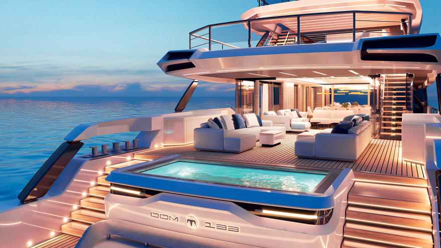 Baglietto 133 DOM: Το πλωτό παλάτι που ταξιδεύει  με μπαταρίες