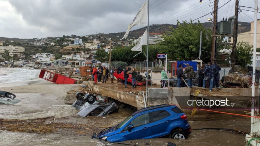 Κακοκαιρία στην Κρήτη: Εικόνες βιβλικής καταστροφής στην Αγία Πελαγία - Με δύτες και drones ψάχνουν την 49χρονη αγνοούμενη