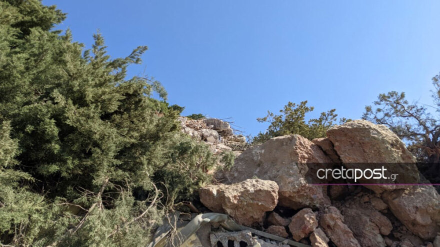 Κρήτη: Δεκάδων τόνων ο βράχος που καταπλάκωσε το δωμάτιο και σκότωσε τη 45χρονη - «Κινδυνεύει όλος ο οικισμός»