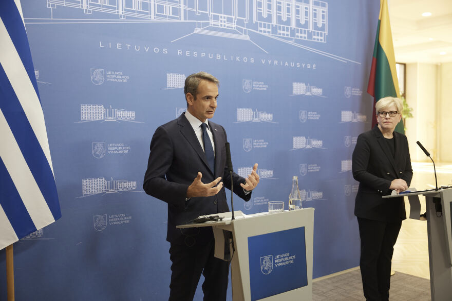 Μητσοτάκης - Λιθουανία: Η πολυεπίπεδη στήριξη της ΕΕ προς την Ουκρανία πρέπει να συνεχιστεί