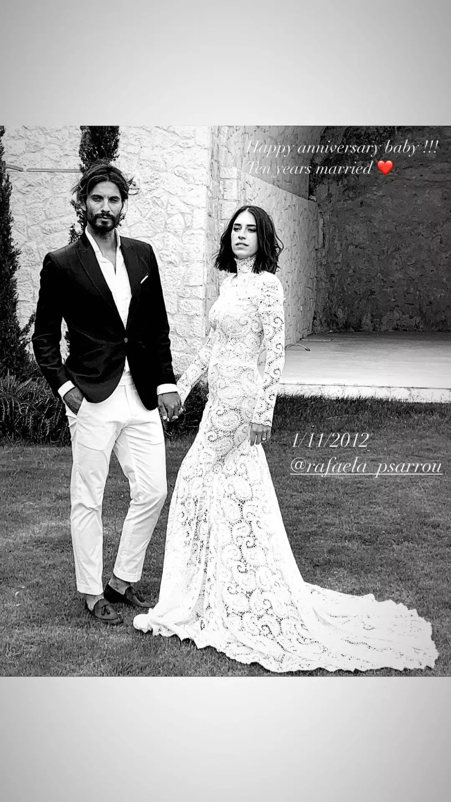 Γιώργος Καράβας και Ραφαέλα Ψαρρού: Το ζευγάρι γιορτάζει τη 10η επέτειο του γάμου τους