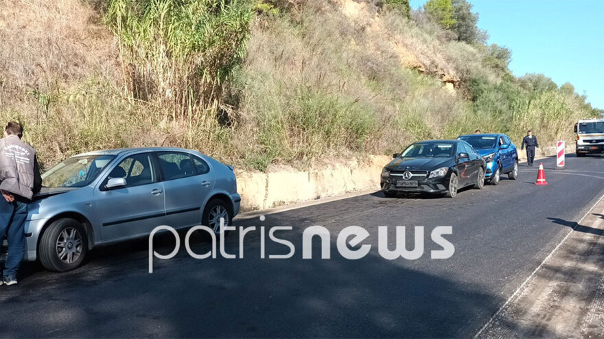 Καραμπόλα με πέντε οχήματα στην εθνική οδό Πατρών-Πύργου