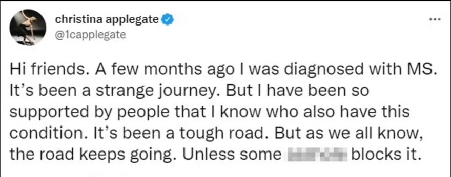 Κριστίνα Άπλγκεϊτ για τη σκλήρυνση κατά πλάκας: «Πήρα 18 κιλά, περπατάω με μπαστούνι»