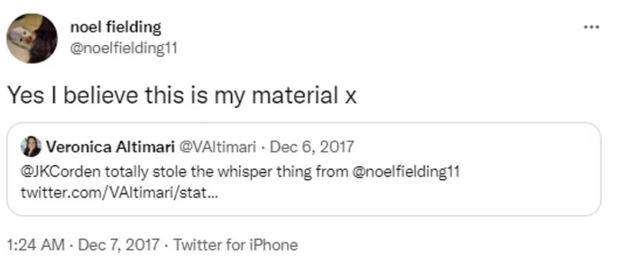 Τζέιμς Κόρντεν: Κωμικοί «ξεμπροστιάζουν» τον παρουσιαστή - «Έκλεψε» αστείο του Νόελ Φίλντινγκ 