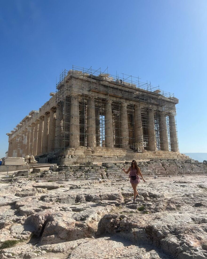 Μαρσέλο: Η σύζυγός του, Κλαρίς Άλβες, πήγε στην Ακρόπολη - Δείτε φωτογραφίες