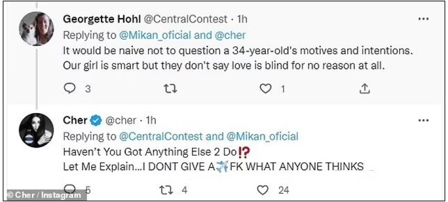 Σερ: Η απάντηση της για τον 40 χρόνια μικρότερο σύντροφό της - «Η αγάπη δεν ξέρει μαθηματικά»