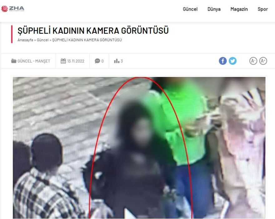 Έκρηξη στην Κωνσταντινούπολη: Στο μικροσκόπιο των αρχών μια ύποπτη γυναίκα