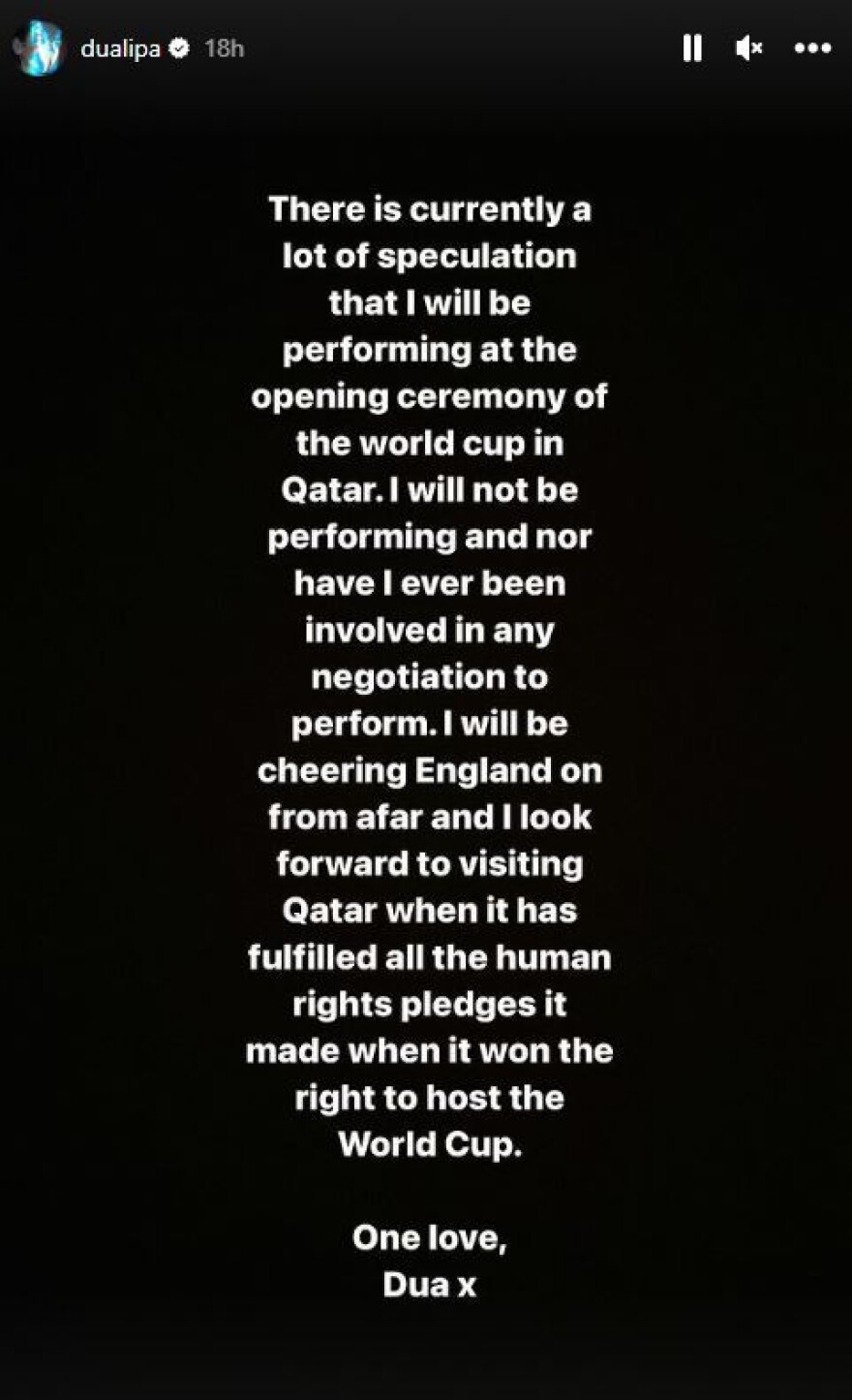 Ντούα Λίπα: Διαψεύδει ότι θα εμφανιστεί στο Παγκόσμιο Κύπελλο του Κατάρ