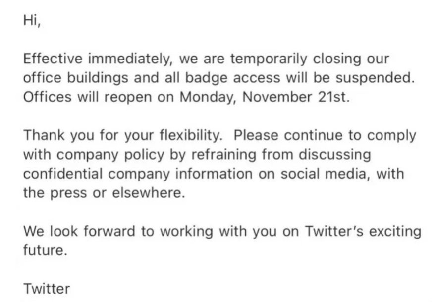 Έλον Μασκ: Κλείδωσε τους υπαλλήλους έξω από τα γραφεία του Twitter μέχρι τη Δευτέρα