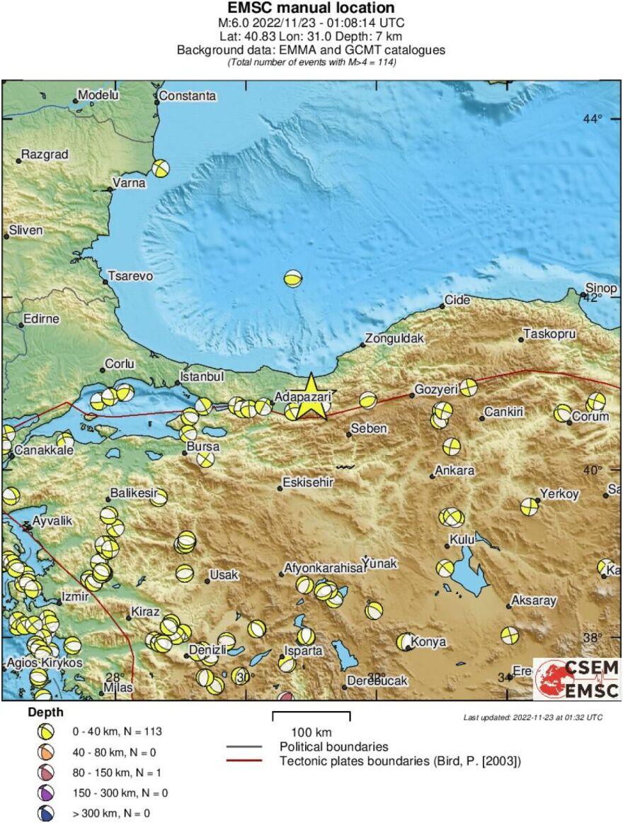 Σεισμική δόνηση 6 βαθμών στη βορειοδυτική Τουρκία - Δείτε βίντεο