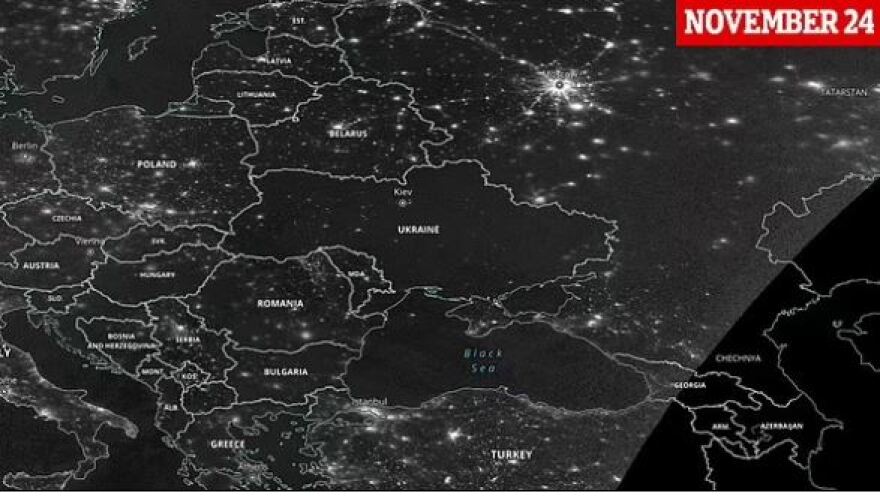 Ουκρανία: Δορυφορικές εικόνες της NASA δείχνουν πώς η Μόσχα «βύθισε» την Ουκρανία στο σκοτάδι