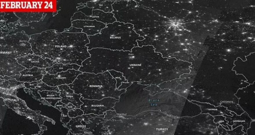 Ουκρανία: Δορυφορικές εικόνες της NASA δείχνουν πώς η Μόσχα «βύθισε» την Ουκρανία στο σκοτάδι