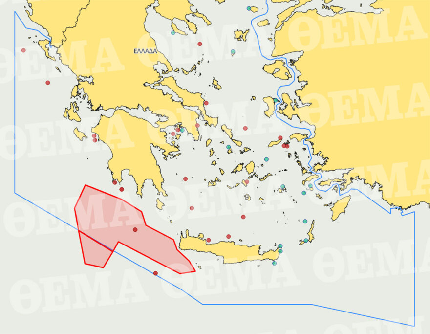 Navtex για επέκταση των σεισμικών ερευνών της ExxonMobil νότια της Κρήτης