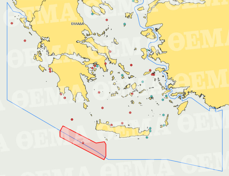 Navtex για επέκταση των σεισμικών ερευνών της ExxonMobil νότια της Κρήτης