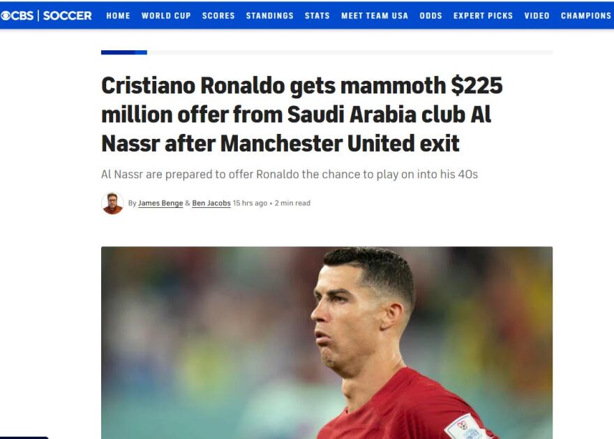 Κριστιάνο Ρονάλντο: Πρόταση από τη Σαουδική Αραβία για τριετές συμβόλαιο έναντι 213 εκατ. ευρώ!