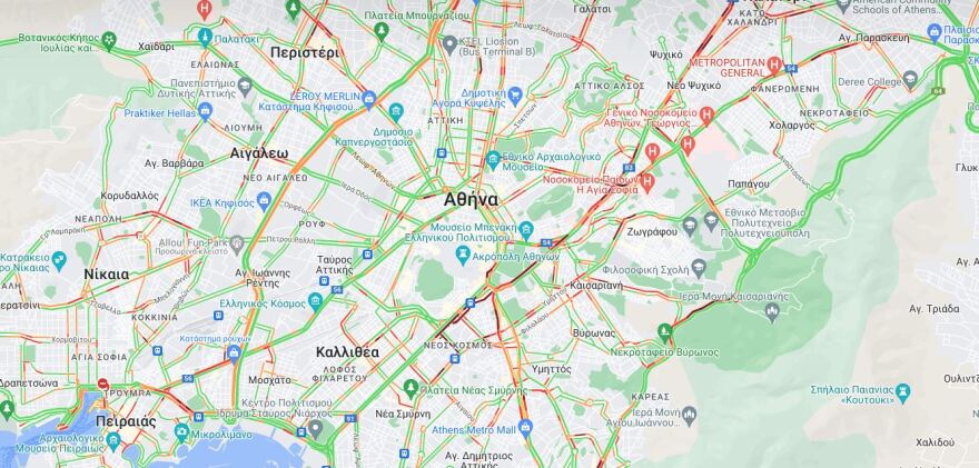 Κίνηση στους δρόμους: Πού έχει μεγάλο μποτιλιάρισμα, δείτε live