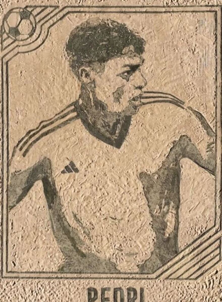 Μουντιάλ 2022: Έργο τέχνης της Adidas στην άμμο του Κατάρ με Μέσι, Χακίμι και Πέδρι 