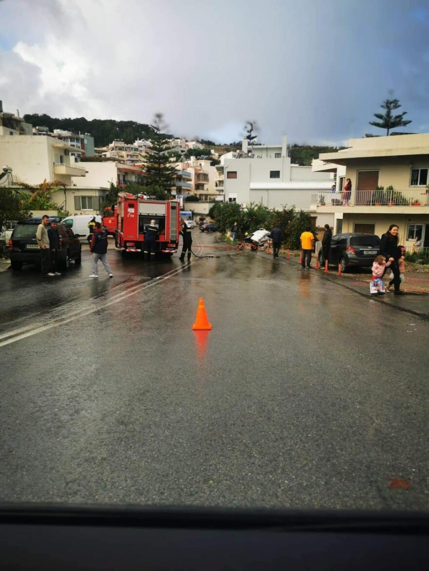 Πανικός από φλεγόμενο φορτηγό μέσα στο Ρέθυμνο – Δείτε βίντεο