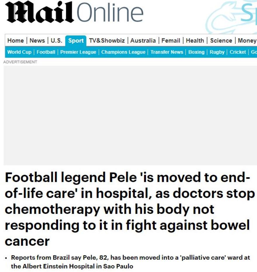 Πελέ: Μυστήριο με την υγεία του μετά τα δημοσιεύματα για επιδείνωση