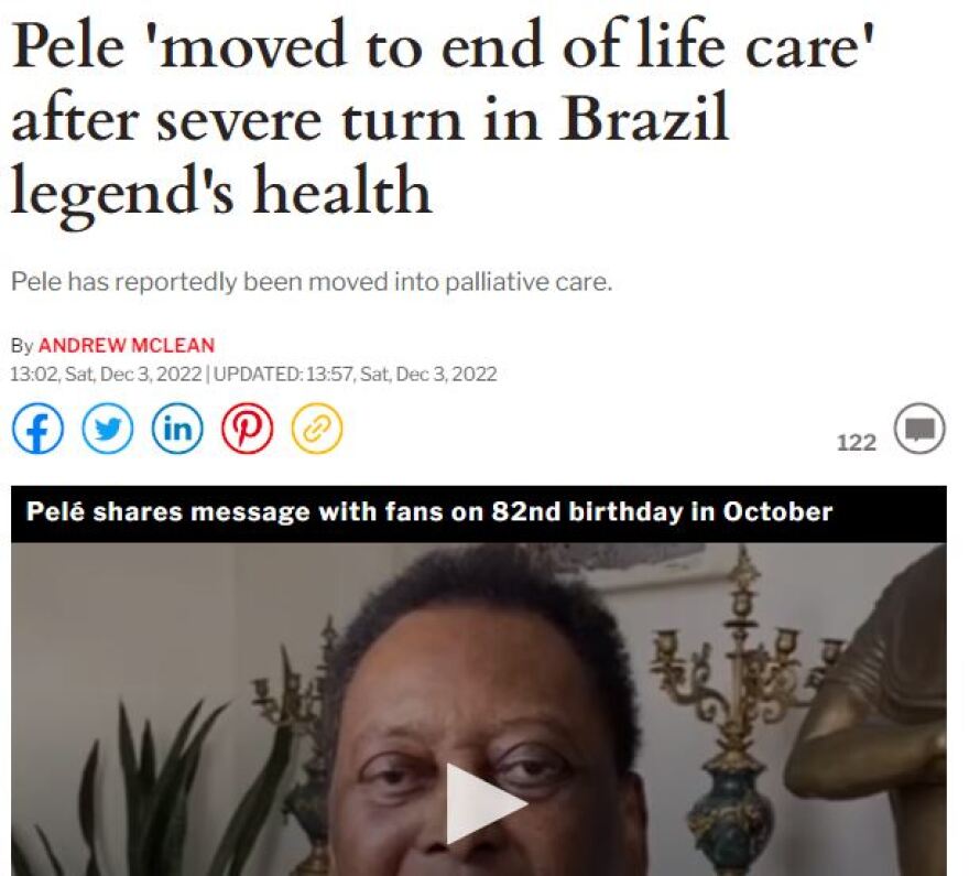 Πελέ: Μυστήριο με την υγεία του μετά τα δημοσιεύματα για επιδείνωση