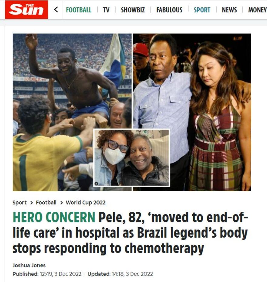 Πελέ: Μυστήριο με την υγεία του μετά τα δημοσιεύματα για επιδείνωση