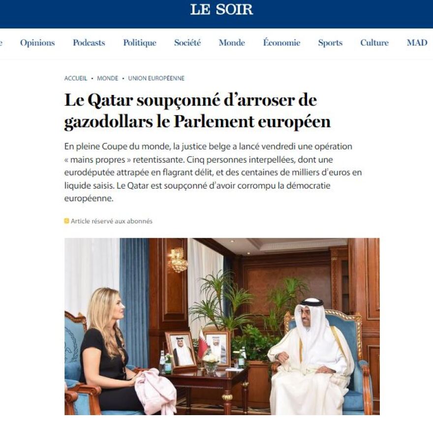 Le Soir: Υποψίες ότι το Κατάρ πλημμύρισε με πετροδόλαρα το Ευρωκοινοβούλιο