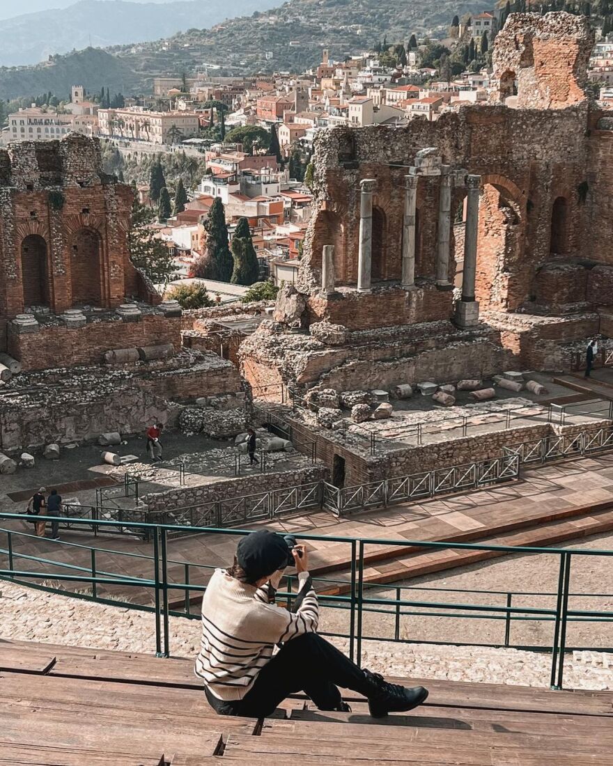 Ελένη Βαΐτσου: Φωτογραφίες από το ταξίδι της στη Σικελία
