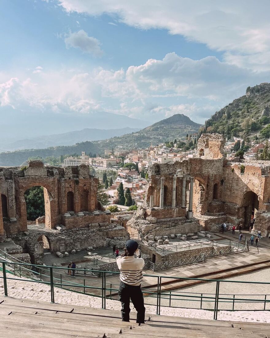 Ελένη Βαΐτσου: Φωτογραφίες από το ταξίδι της στη Σικελία