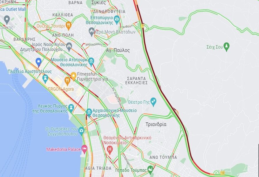 Θεσσαλονίκη: Καραμπόλα με 6 οχήματα στην Περιφερειακή Οδό