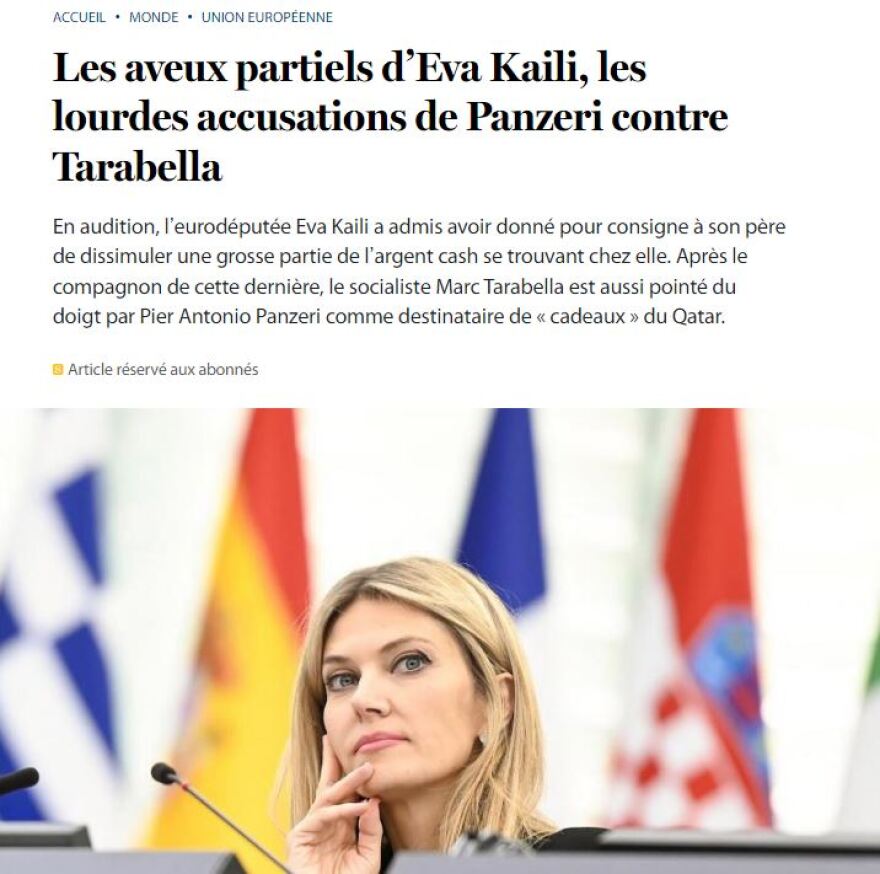 Εύα Καϊλή - Le Soir:  Oμολόγησε ότι ζήτησε από τον πατέρα της να κρύψει τα 750.000 ευρώ