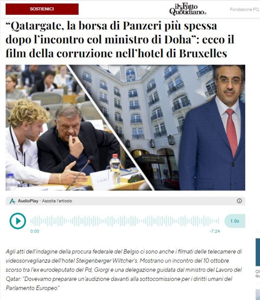 Qatargate: «Η Καϊλή νιώθει προδομένη από τον σύντροφό της»