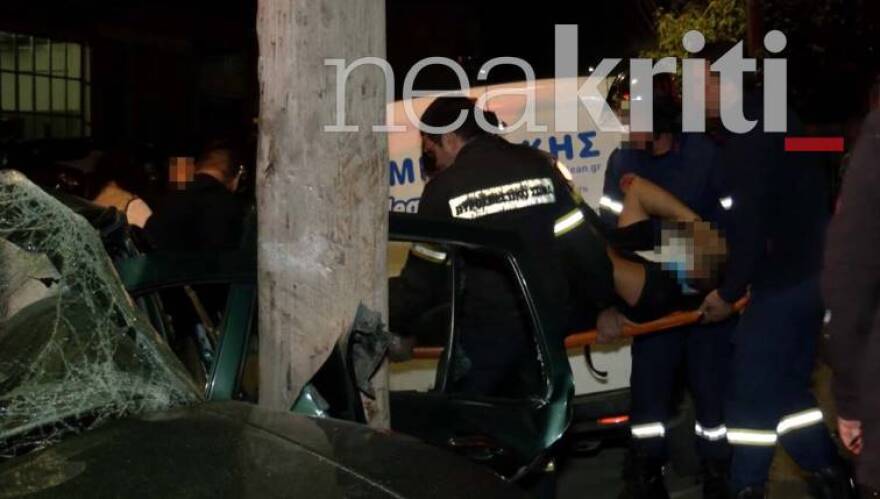 Κρήτη: Σοκαριστικές εικόνες από το τροχαίο στα Χανιά - Ποια η κατάσταση των δύο τραυματιών