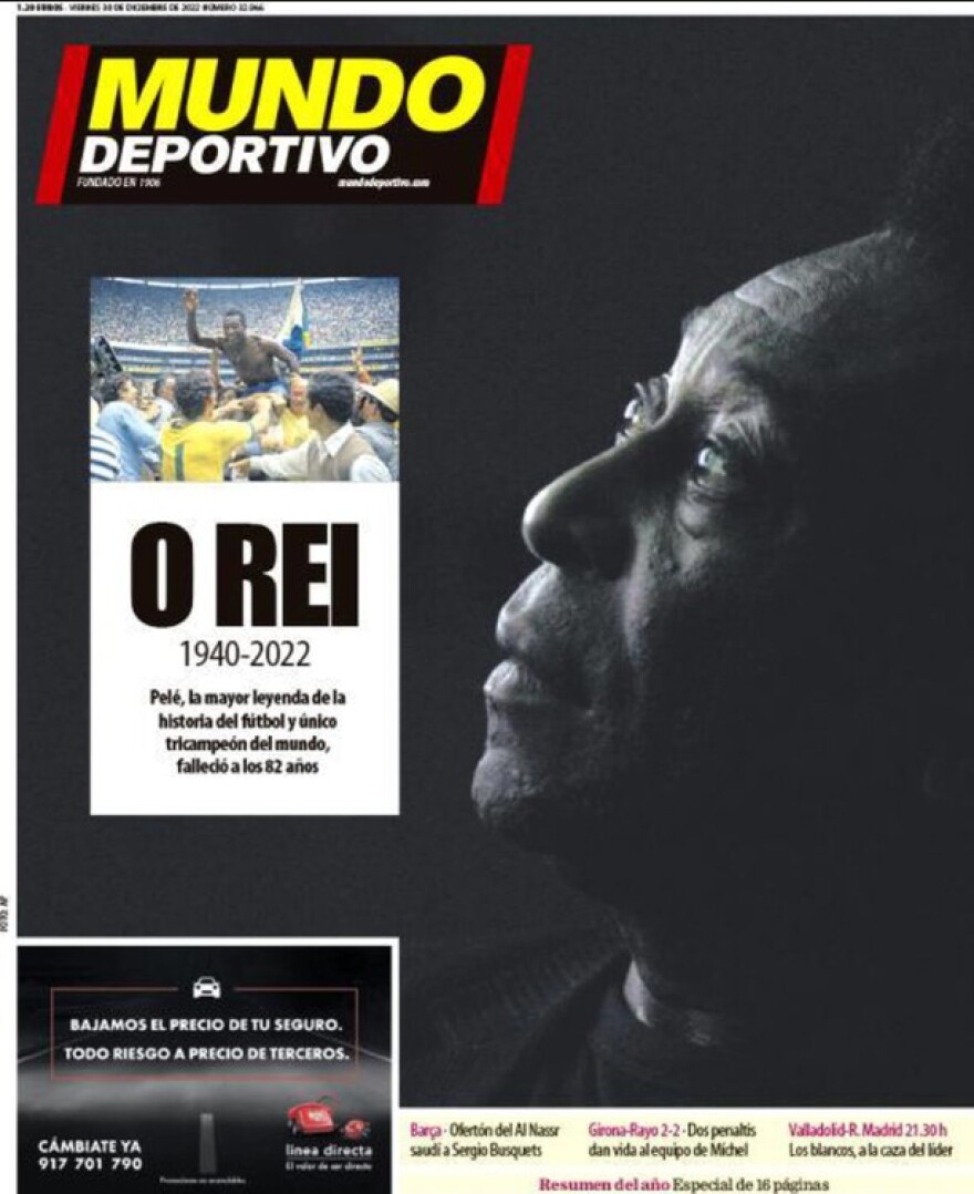 Ο θάνατος του Πελέ στα πρωτοσέλιδα των κορυφαίων εφημερίδων του κόσμου 
