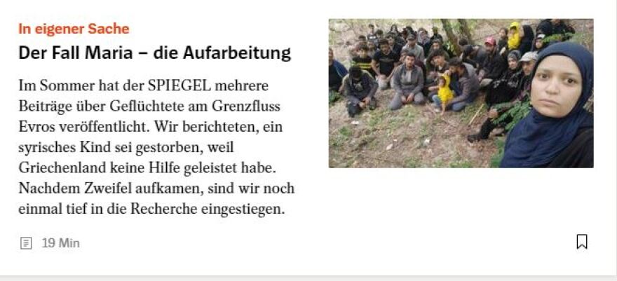 Συγγνώμη και ολική αναδίπλωση από το Spiegel για τη «νεκρή Μαρία» του Έβρου