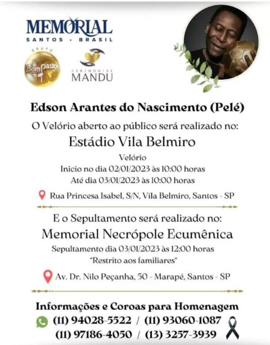 «Ζήτω ο Βασιλιάς»: Η Βραζιλία αποχαιρετάει τον Πελέ - Δείτε βίντεο και φωτογραφίες