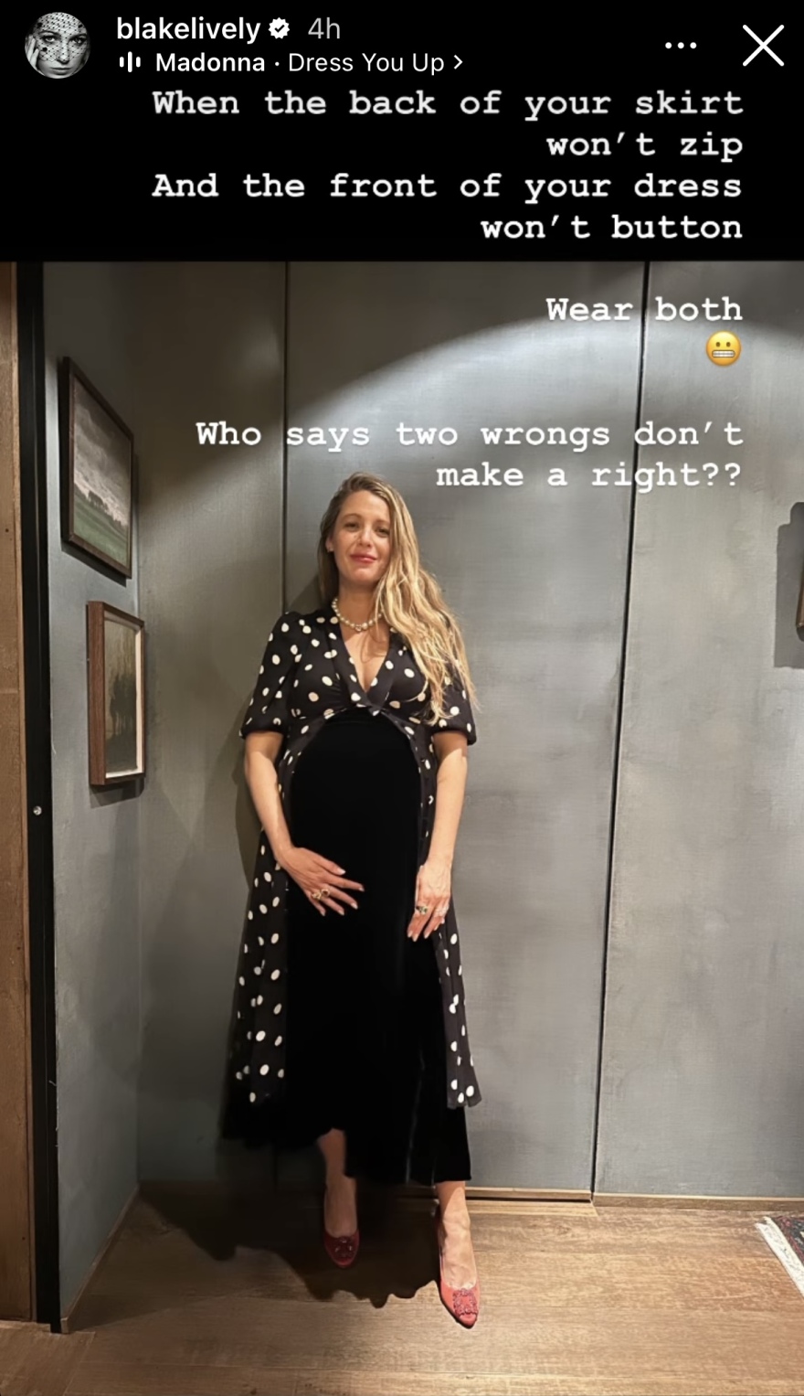 Μπλέικ Λάιβλι: Η χιουμοριστική ανάρτηση της για τα ρούχα της εγκυμοσύνης