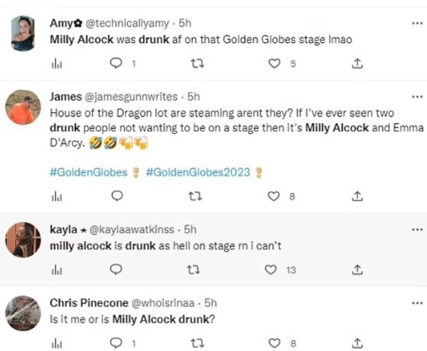 Χρυσές Σφαίρες 2023: Μεθυσμένη η πρωταγωνίστρια του «House of Dragon» στη σκηνή - Δείτε το βίντεο 