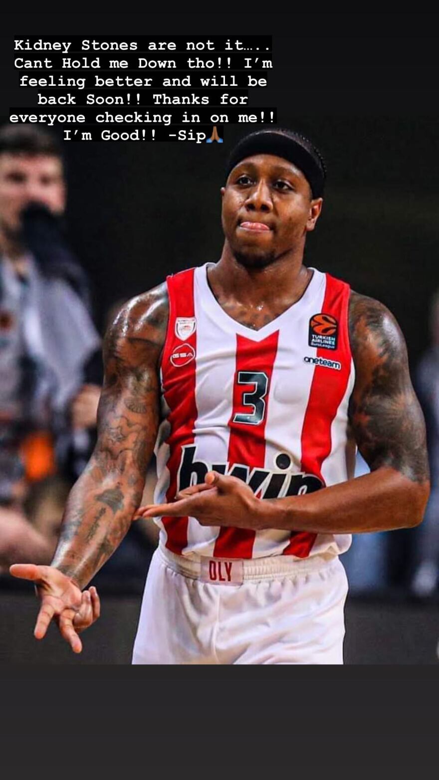 Κάνααν: «Η πέτρα στα νεφρά είναι κάτι απαίσιο αλλά  θα επιστρέψω σύντομα»