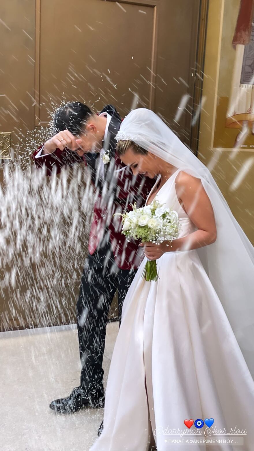 Κώστας Σλούκας και Μαρία Δαρσινού: Παντρεύτηκαν με θρησκευτικό γάμο  