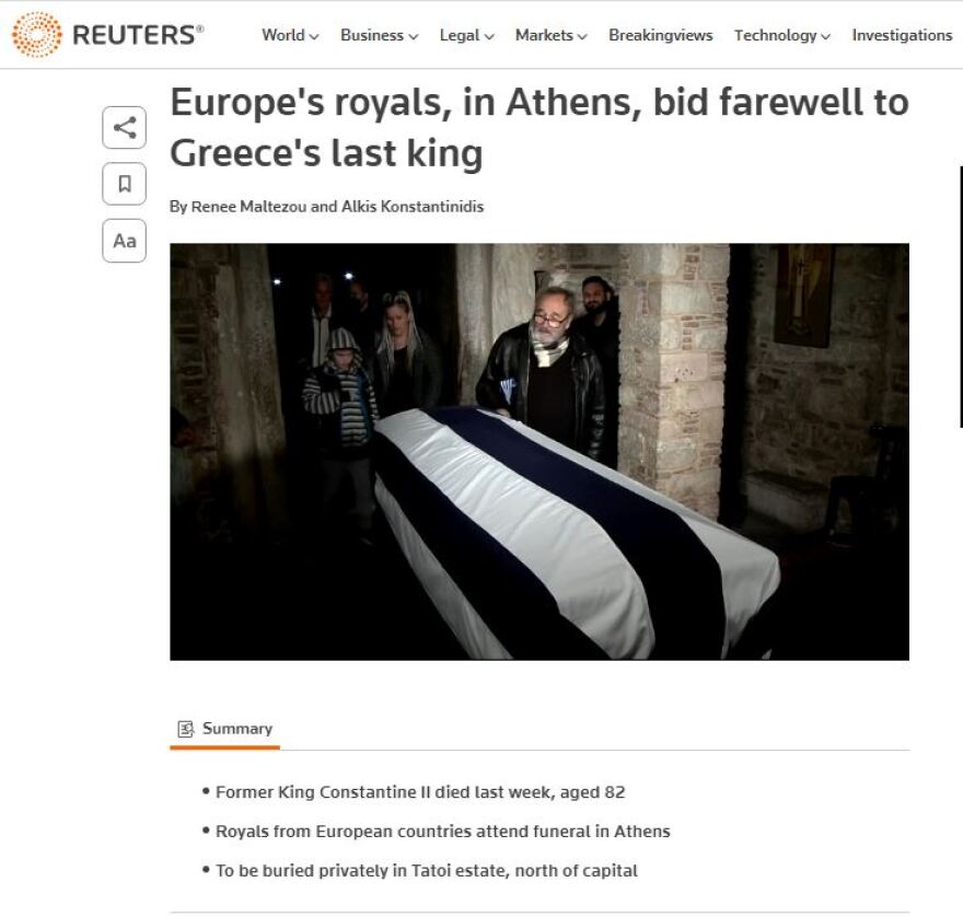 Κηδεία Κωνσταντίνου: Τι γράφουν τα διεθνή μέσα - Η Άννα Μαρία, το λαϊκό προσκύνημα και η ισπανική συμφιλίωση