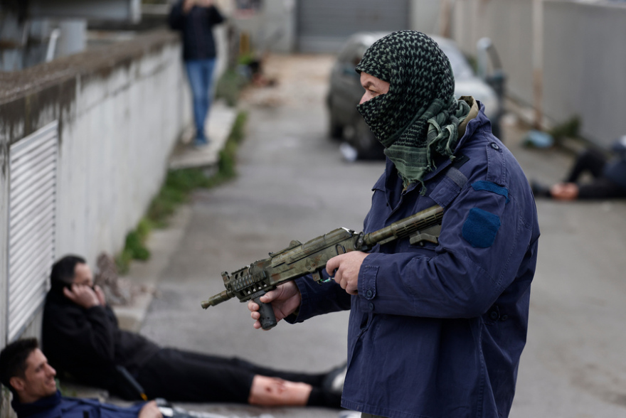 Θεσσαλονίκη: Προσομοίωση σεναρίου ενεργού εκτελεστή στο Αστυνομικό Μέγαρο - Δείτε φωτογραφίες