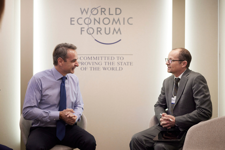 Μητσοτάκης - Νταβός: Συναντήσεις με επιχειρηματικούς παράγοντες στο περιθώριο του Οικονομικού Φόρουμ