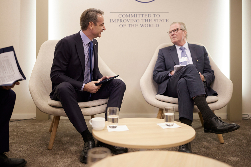 Μητσοτάκης - Νταβός: Συναντήσεις με επιχειρηματικούς παράγοντες στο περιθώριο του Οικονομικού Φόρουμ