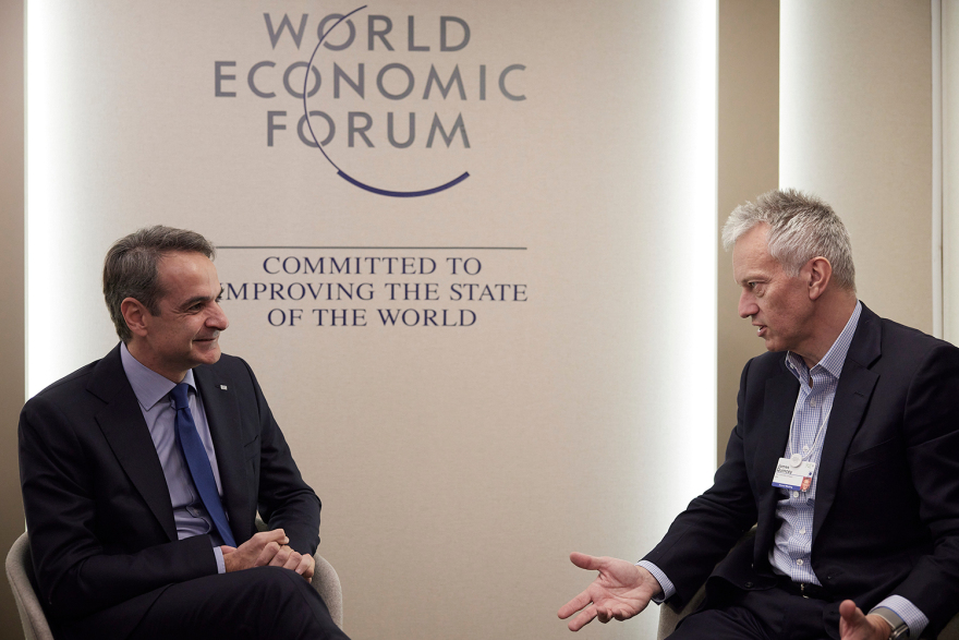 Μητσοτάκης - Νταβός: Συναντήσεις με επιχειρηματικούς παράγοντες στο περιθώριο του Οικονομικού Φόρουμ